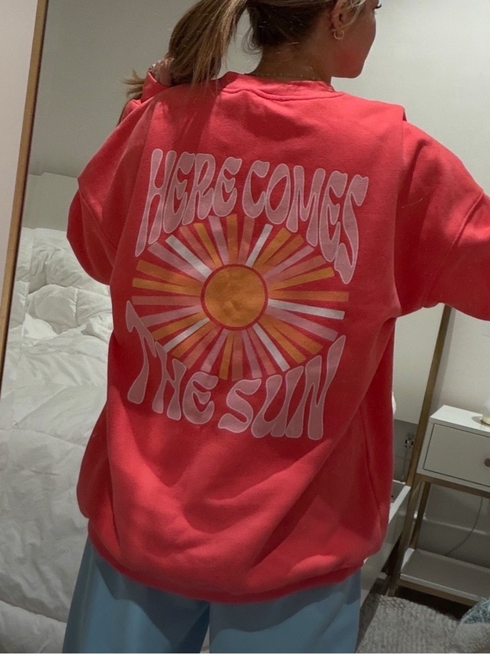 Womens pullover graphic sweatshirt